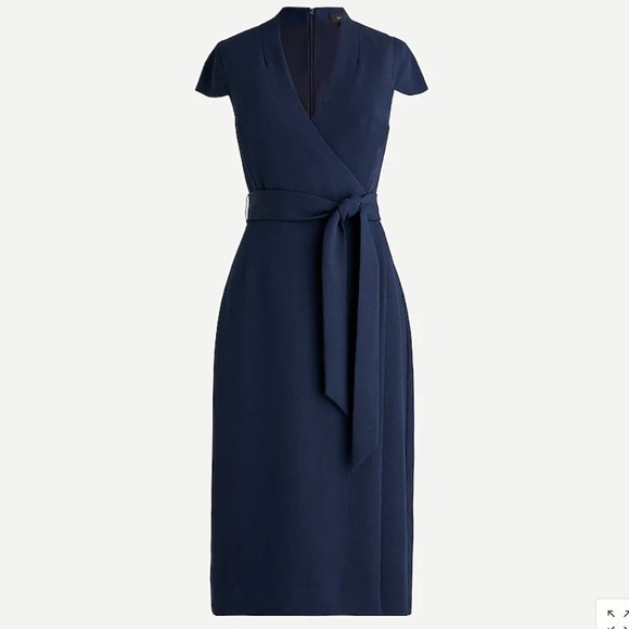 J. Crew Dresses & Skirts - ❌SOLD❌J. CREW  Faux Wrap Triple Dobby Dress
